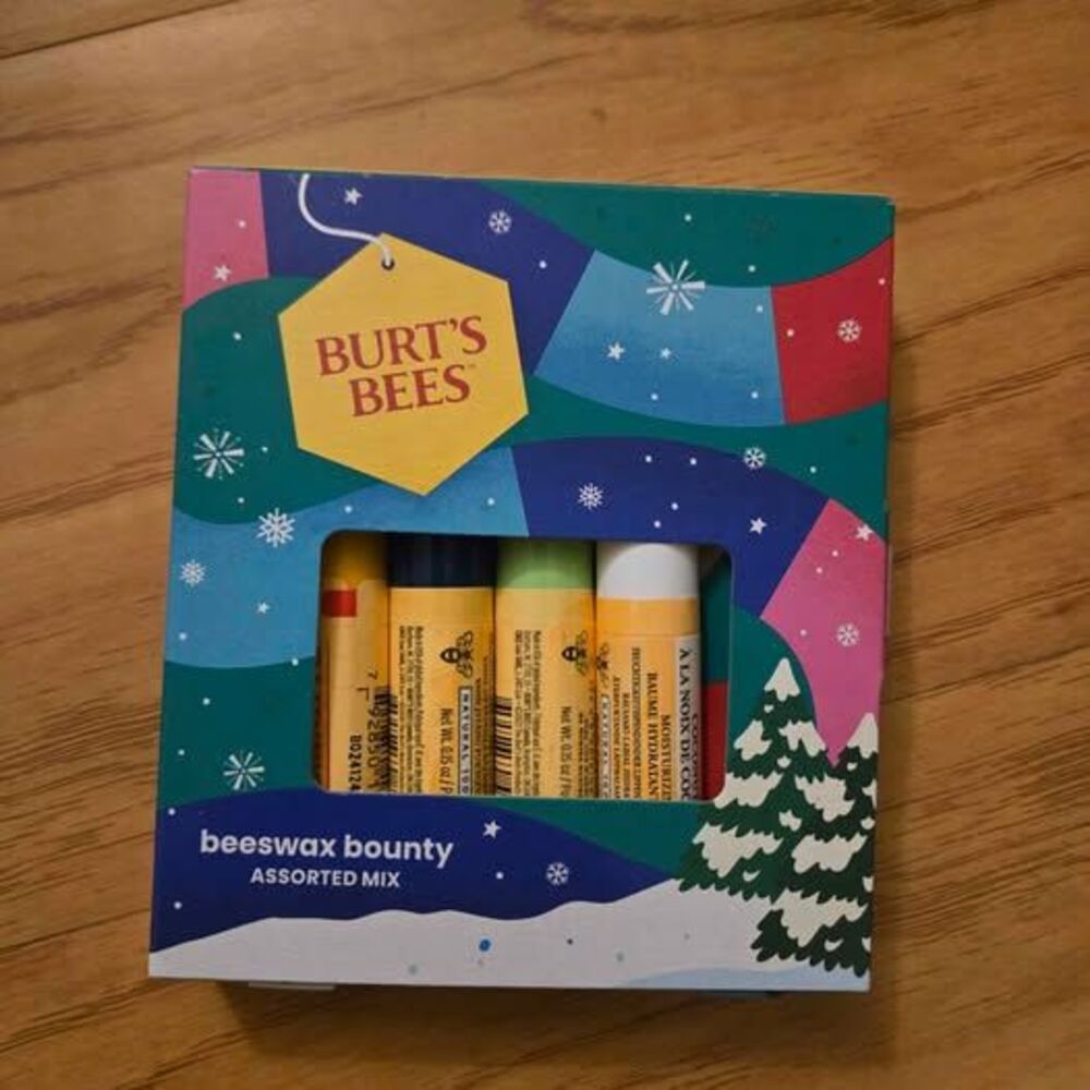 Burt's Bees Beeswax Bounty Assorted Mix Lip Balm Holiday Gift Set - 4 Lip Balms